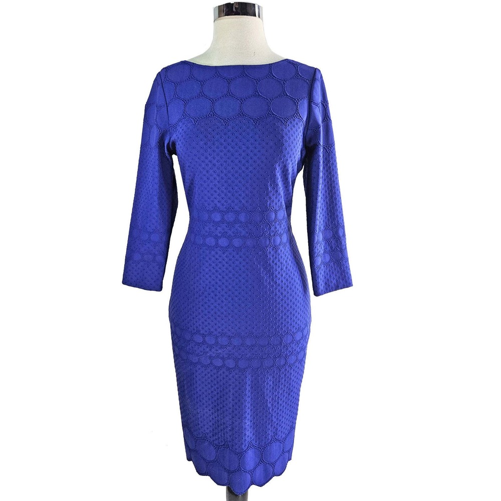 Julia Jordan cobalt royal blue textured stretch slim mini dress, 6